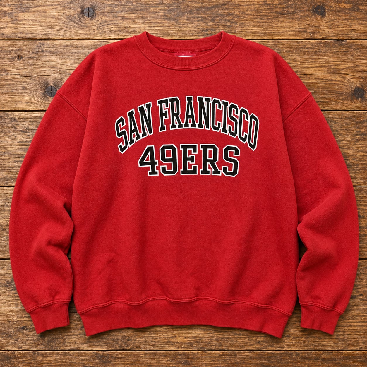 San Francisco 49ers NFL Red Crewneck Sweatshirt Oversized XL Football 4
