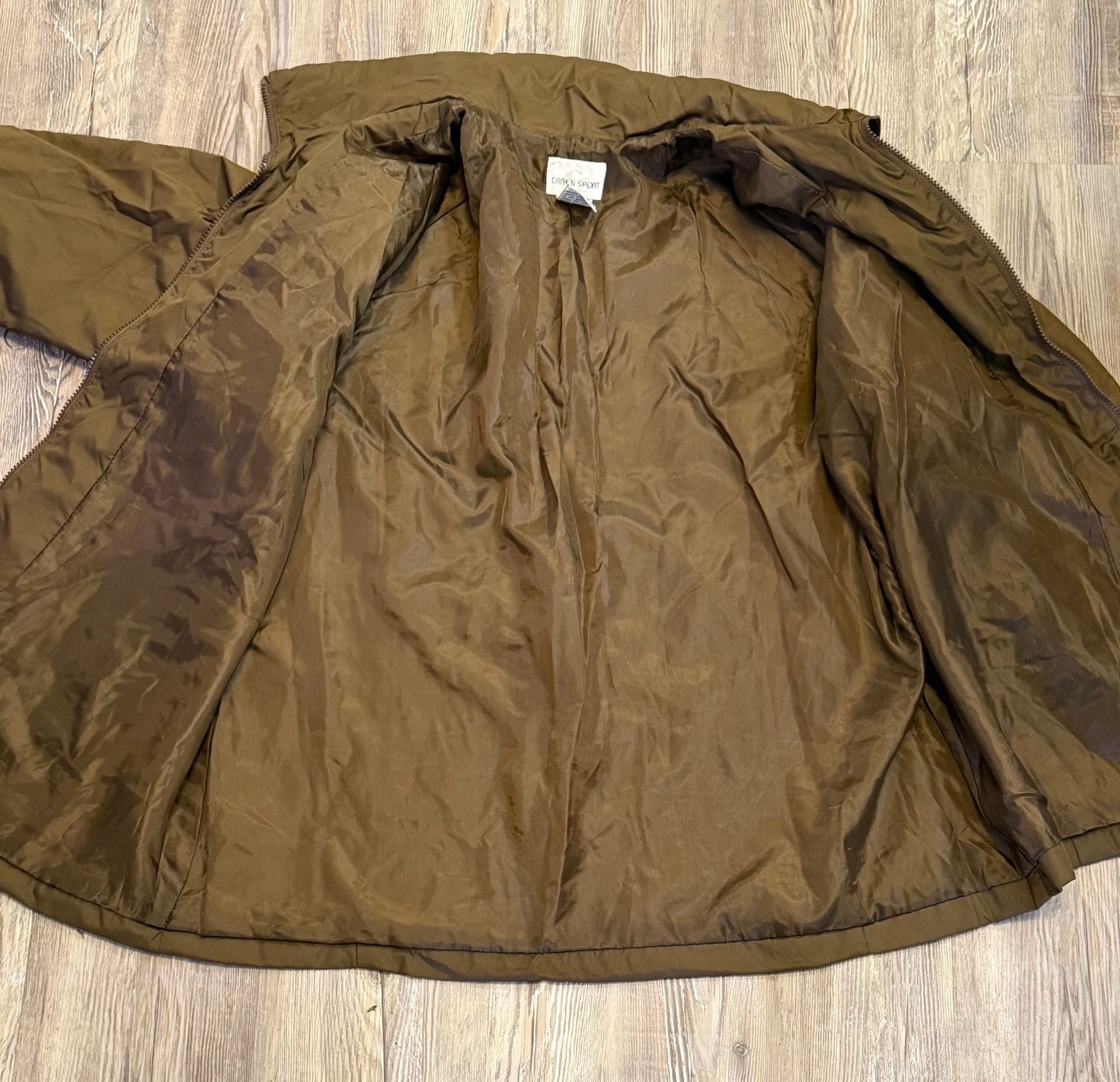Caren Sport Puffer Jacket Size 2X Brown Full Zip Quilted Outerwear 7