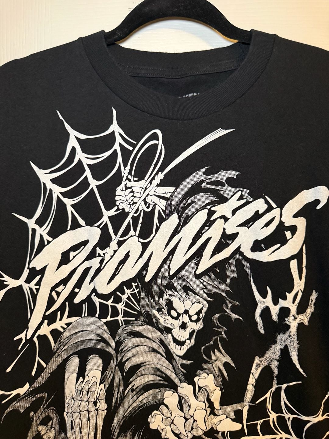 Broken Promises Grim Reaper Graphic T-Shirt Size M Black 4