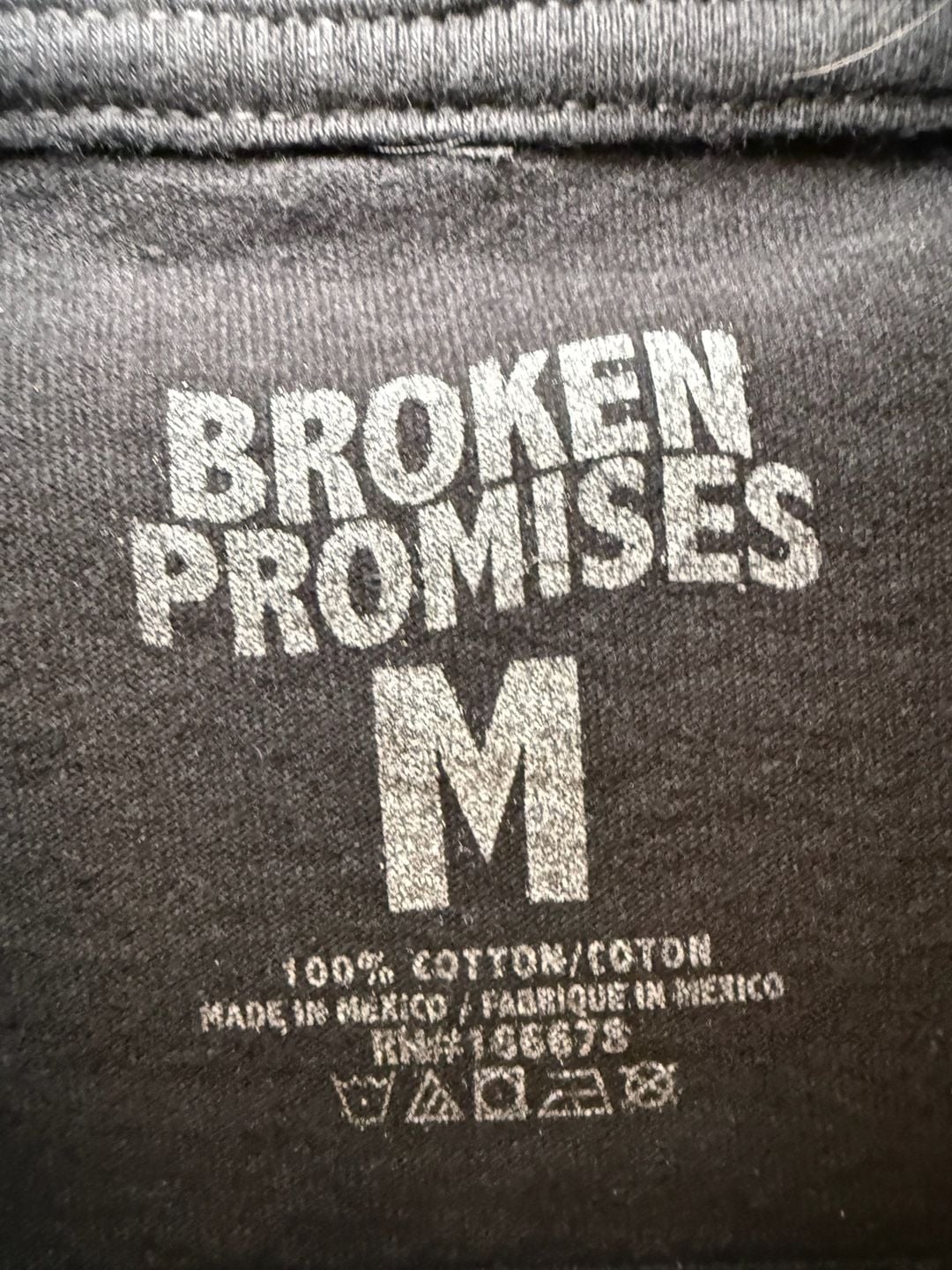 Broken Promises Grim Reaper Graphic T-Shirt Size M Black 6