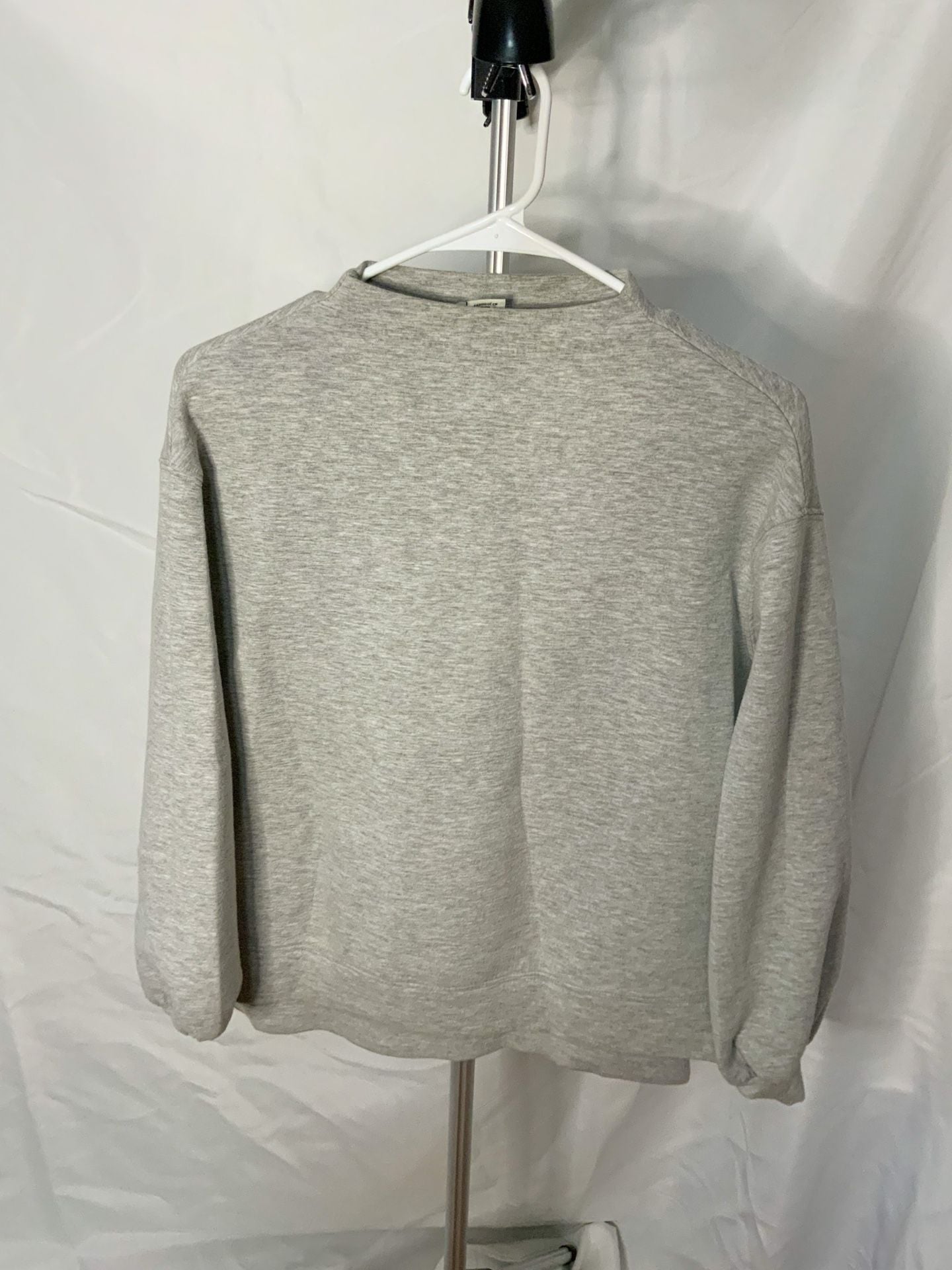Rachel Zoe Gray Mock Neck Sweatshirt Women’s Size S 2