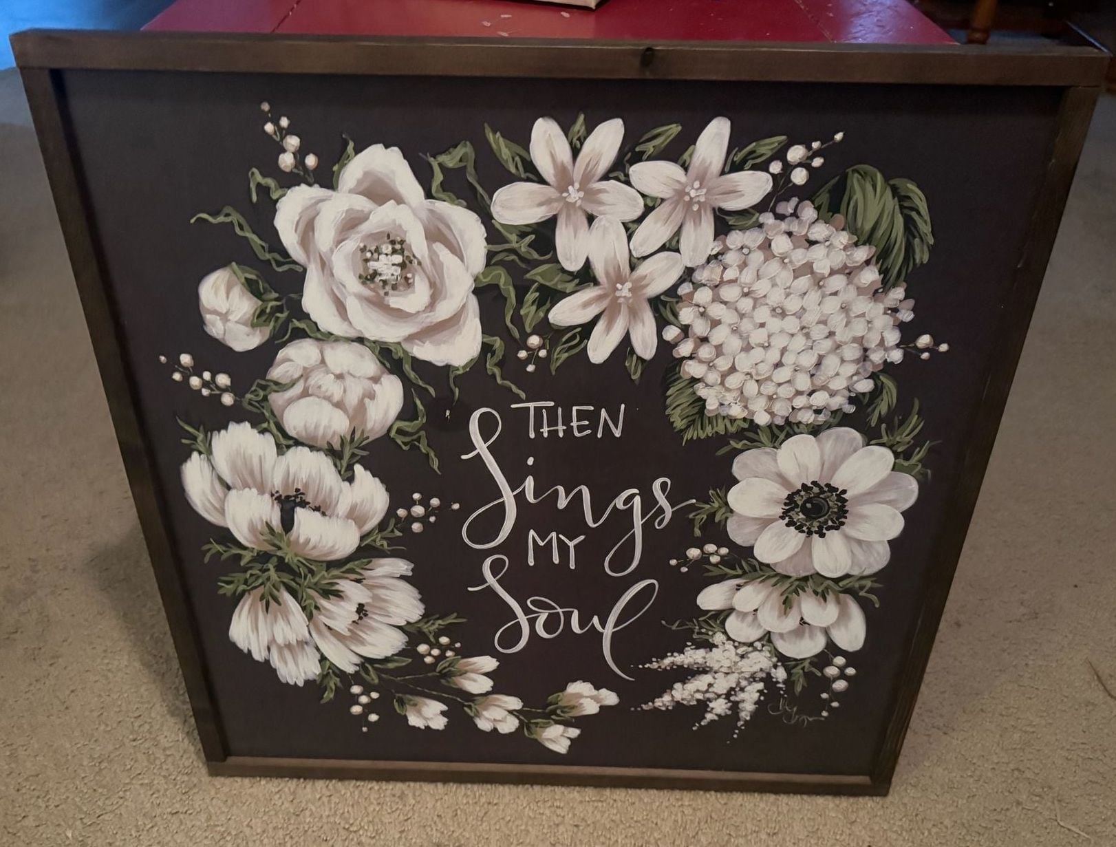 Holli Huyser Then Sings My Soul Wall Decor 24.1x24.1in Floral Framed Print Art 1