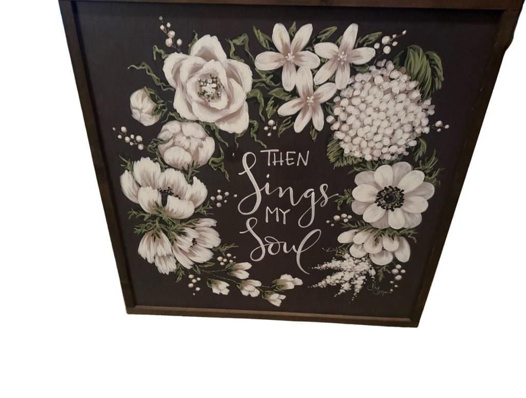 Holli Huyser Then Sings My Soul Wall Decor 24.1x24.1in Floral Framed Print Art 2
