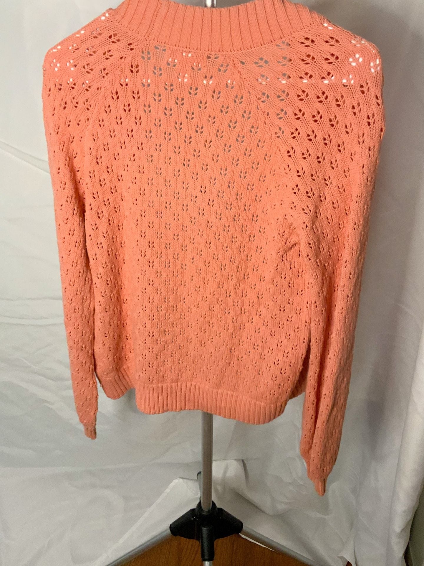 LC Lauren Conrad NWT Pointelle Cardigan Size S Peach 4