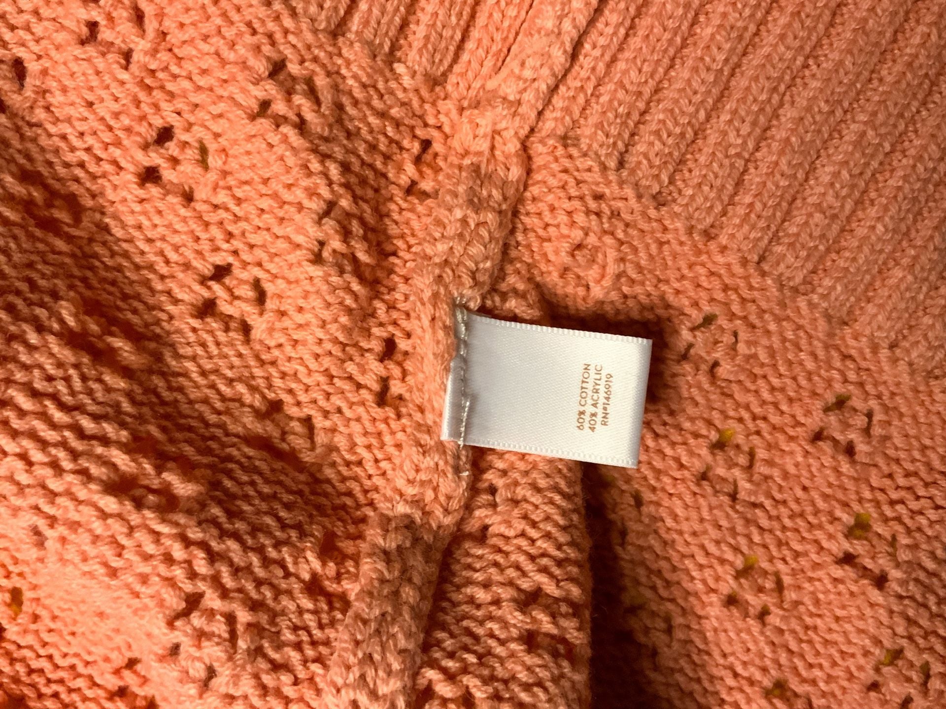 LC Lauren Conrad NWT Pointelle Cardigan Size S Peach 7