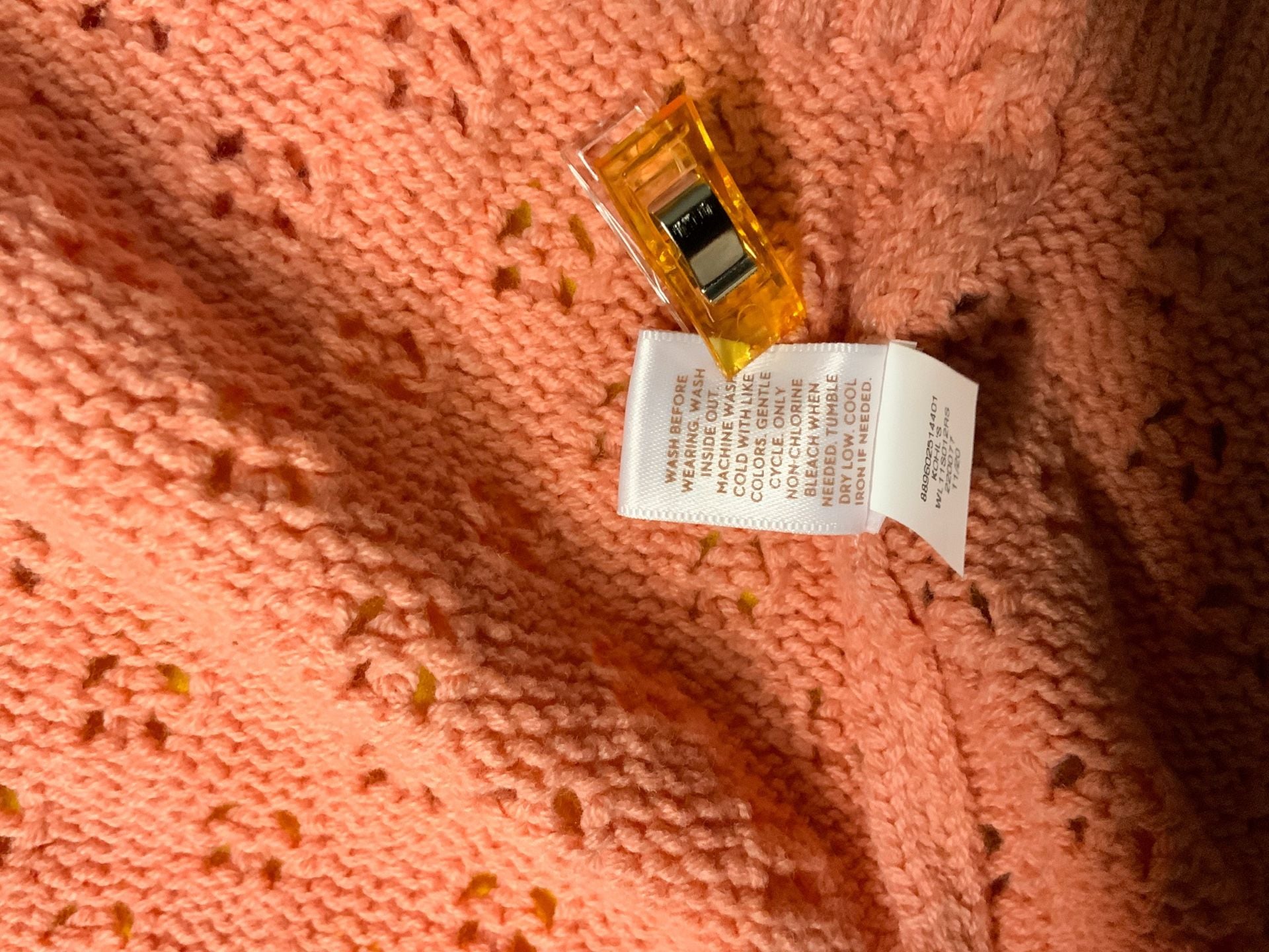 LC Lauren Conrad NWT Pointelle Cardigan Size S Peach 8