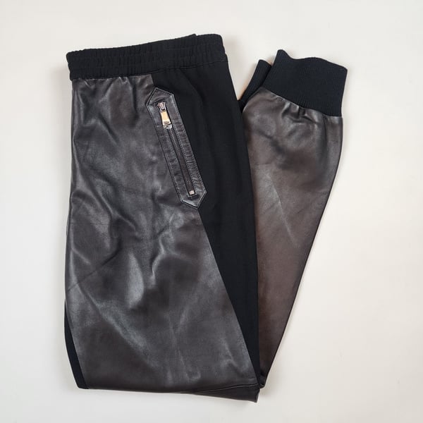 Vince Lamb Leather Joggers Quiet Luxury Minimalist Urban Streetwear Pants Large