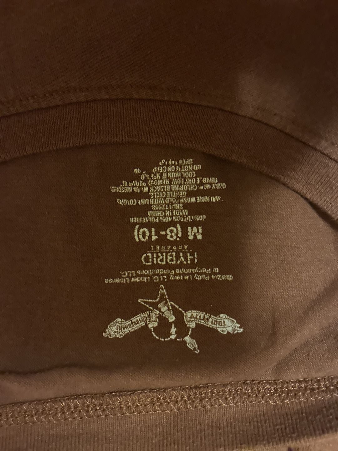 Hybrid Apparel Tom Petty T-Shirt Size M (8-10) Brown Tour 6