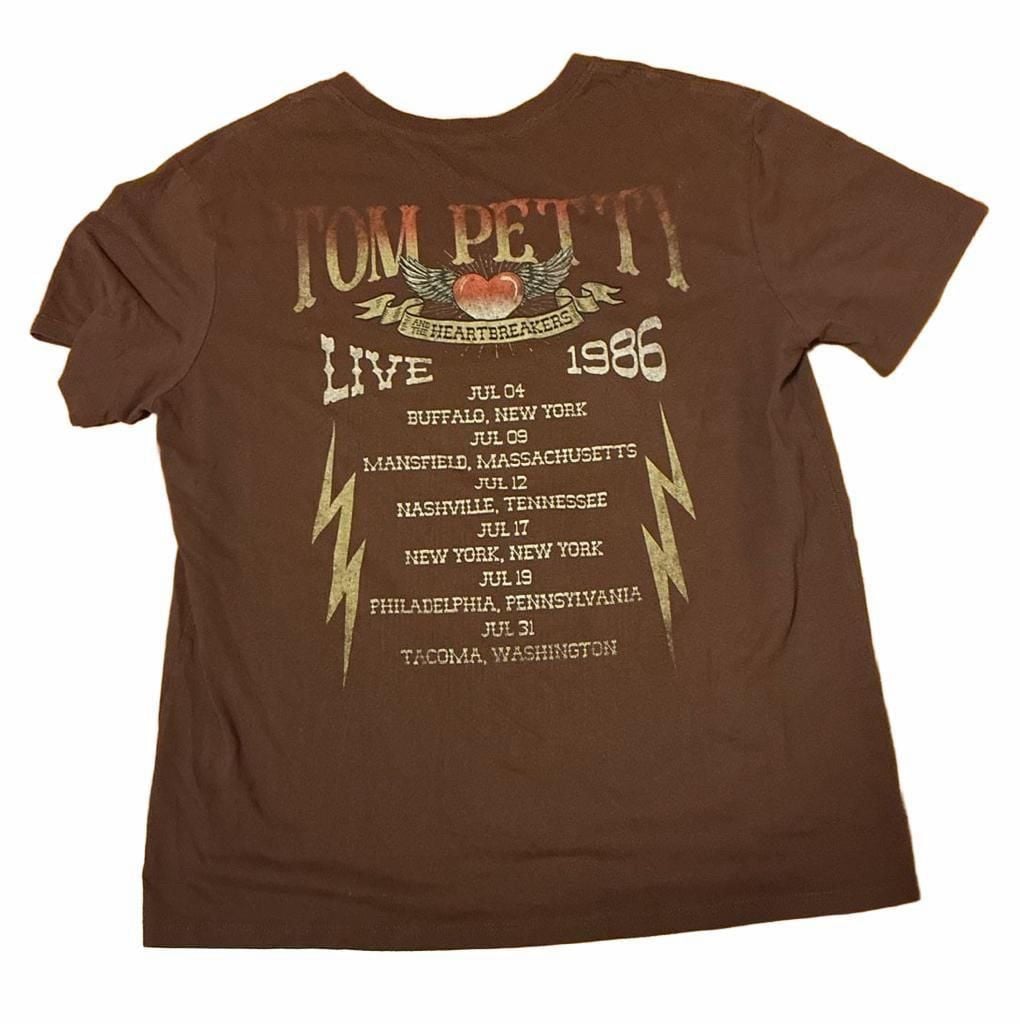 Hybrid Apparel Tom Petty T-Shirt Size M (8-10) Brown Tour 4