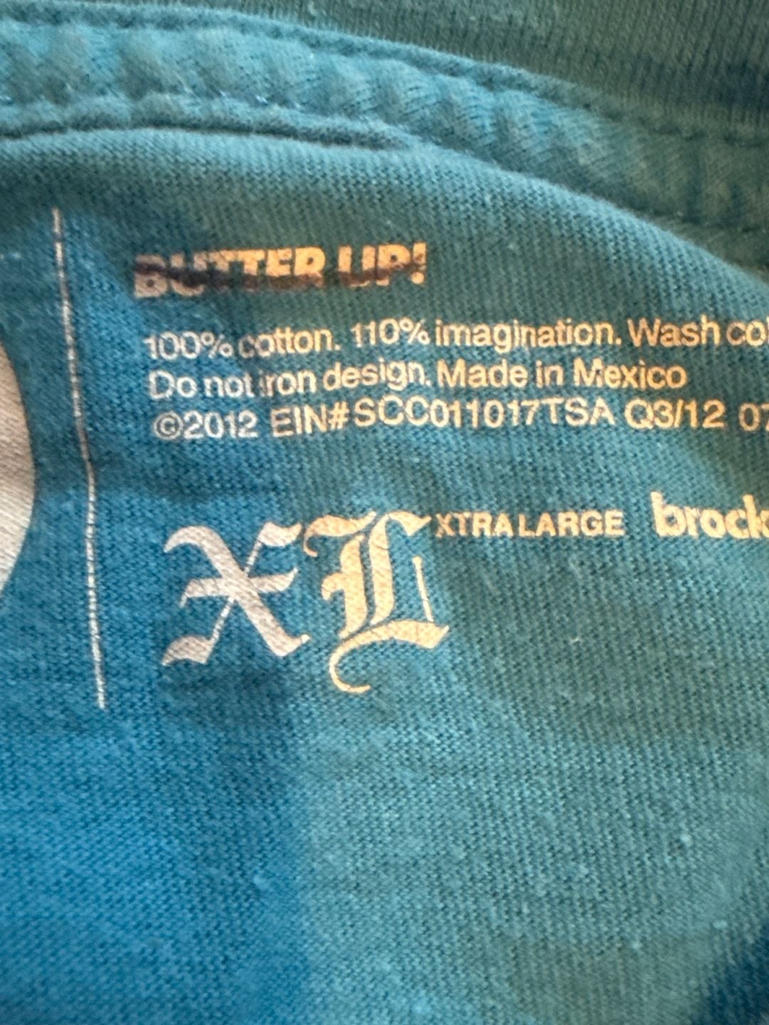 Brock Davis Butter Up Long Sleeve Graphic T-Shirt XL Blue 4