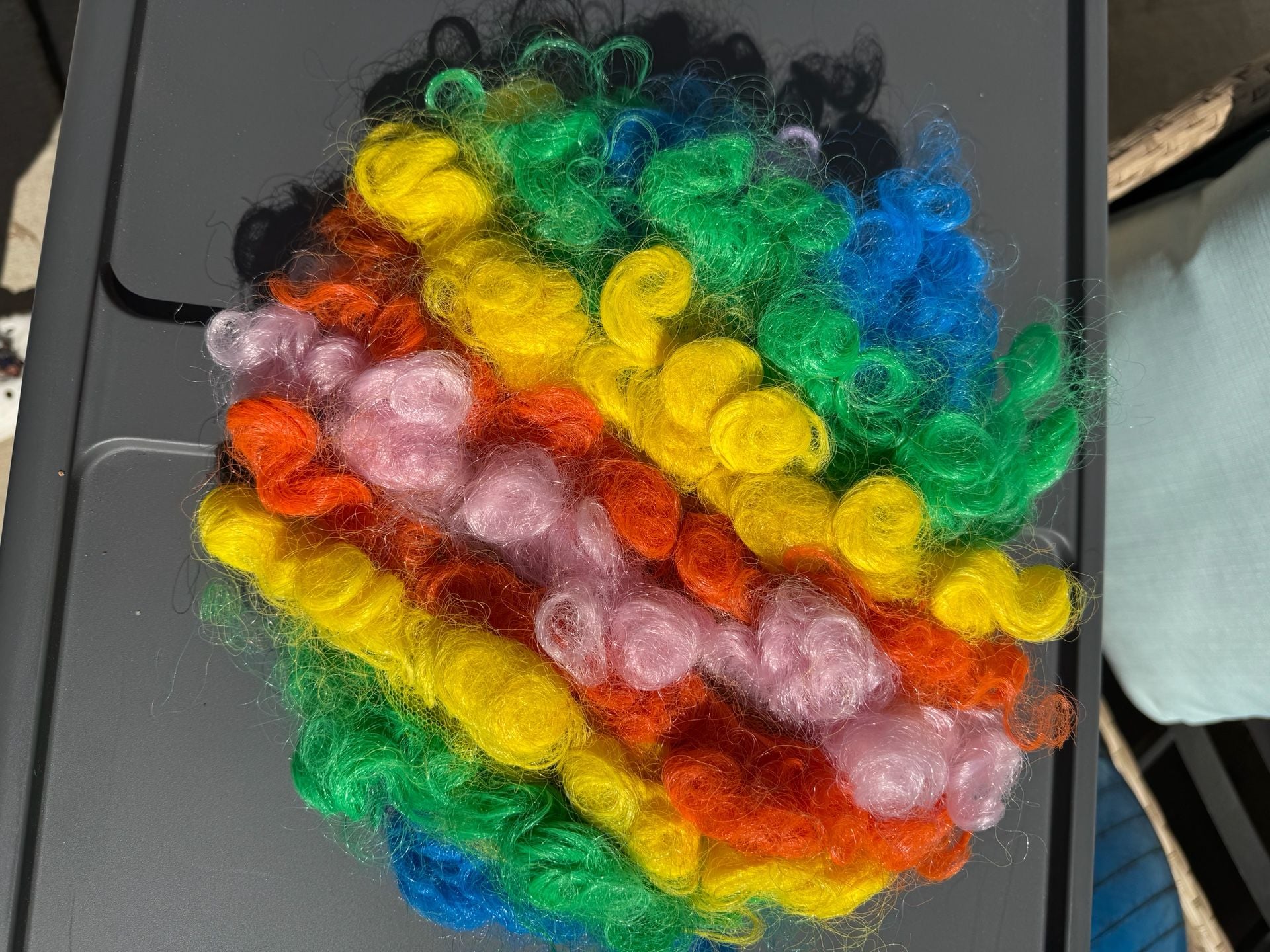 Rainbow Clown Wig Curly Colorful Costume Afro Halloween 2
