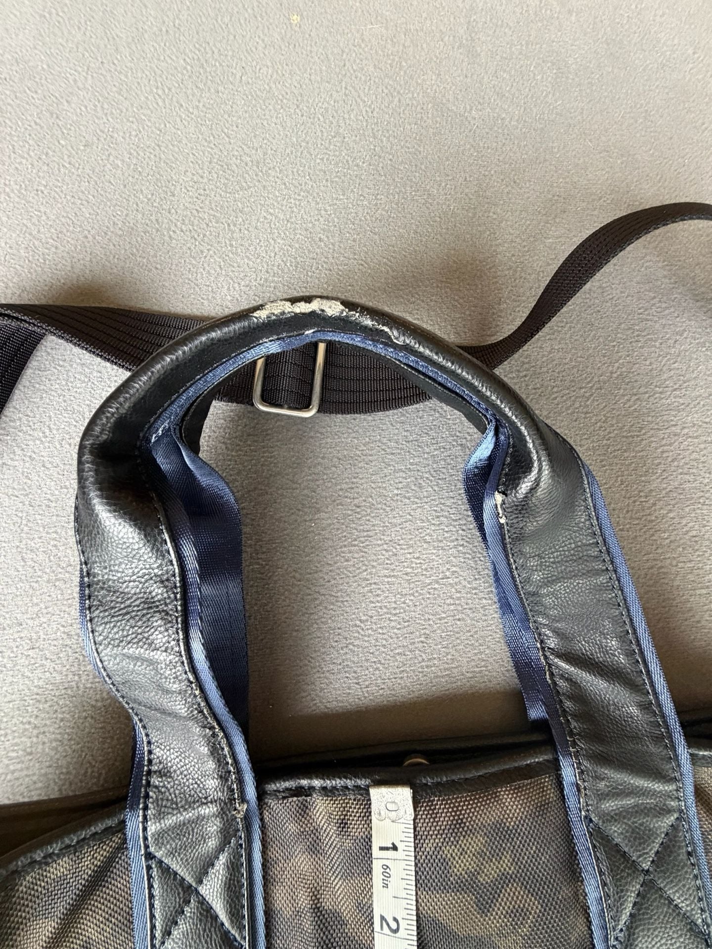 Robert Graham Camouflage Tote Bag Brown Black Leather 7