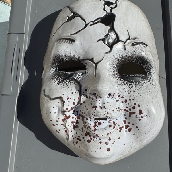 Cracked Doll Mask Halloween Costume Prop