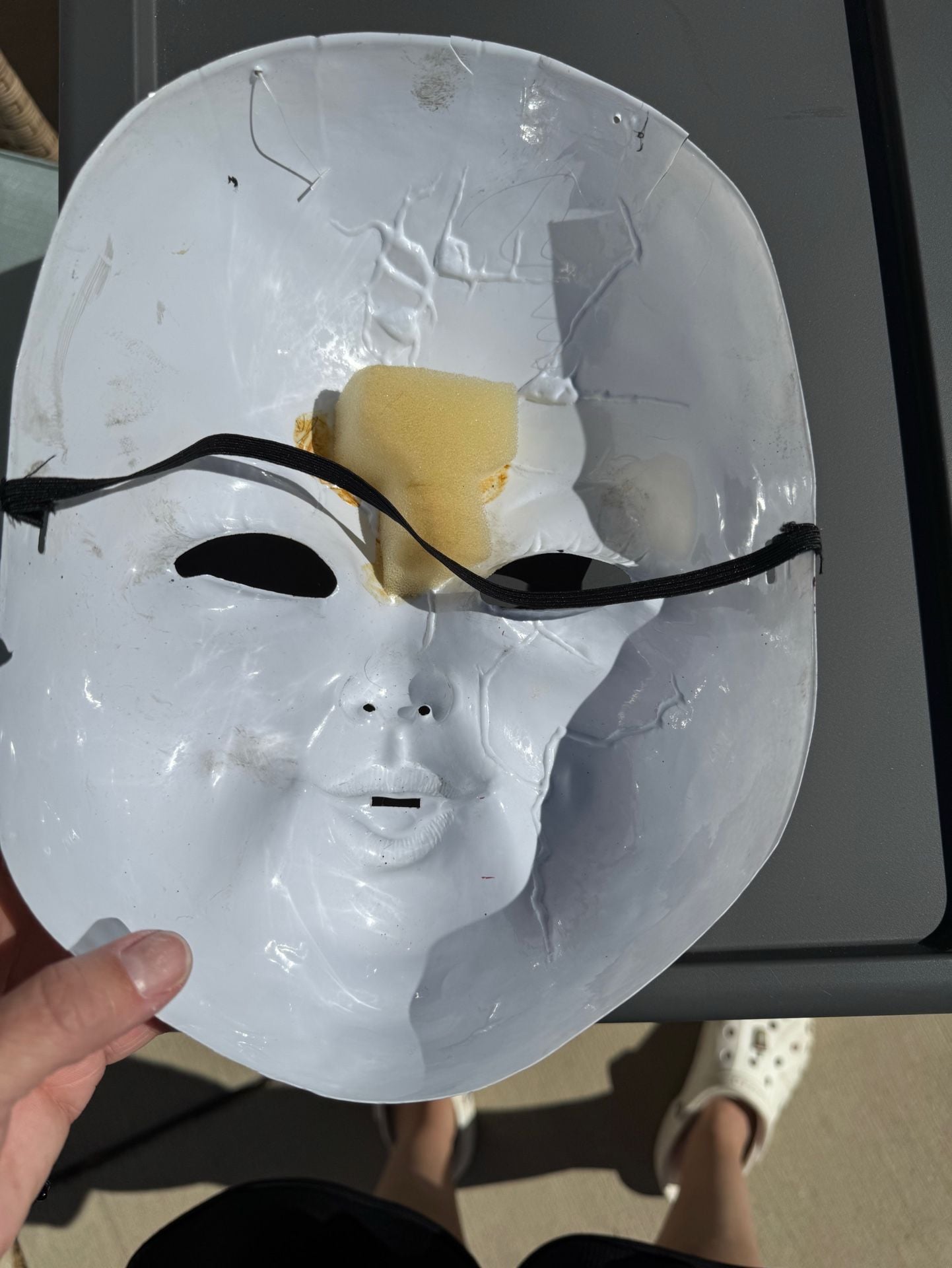 Cracked Doll Mask Halloween Costume Prop 3