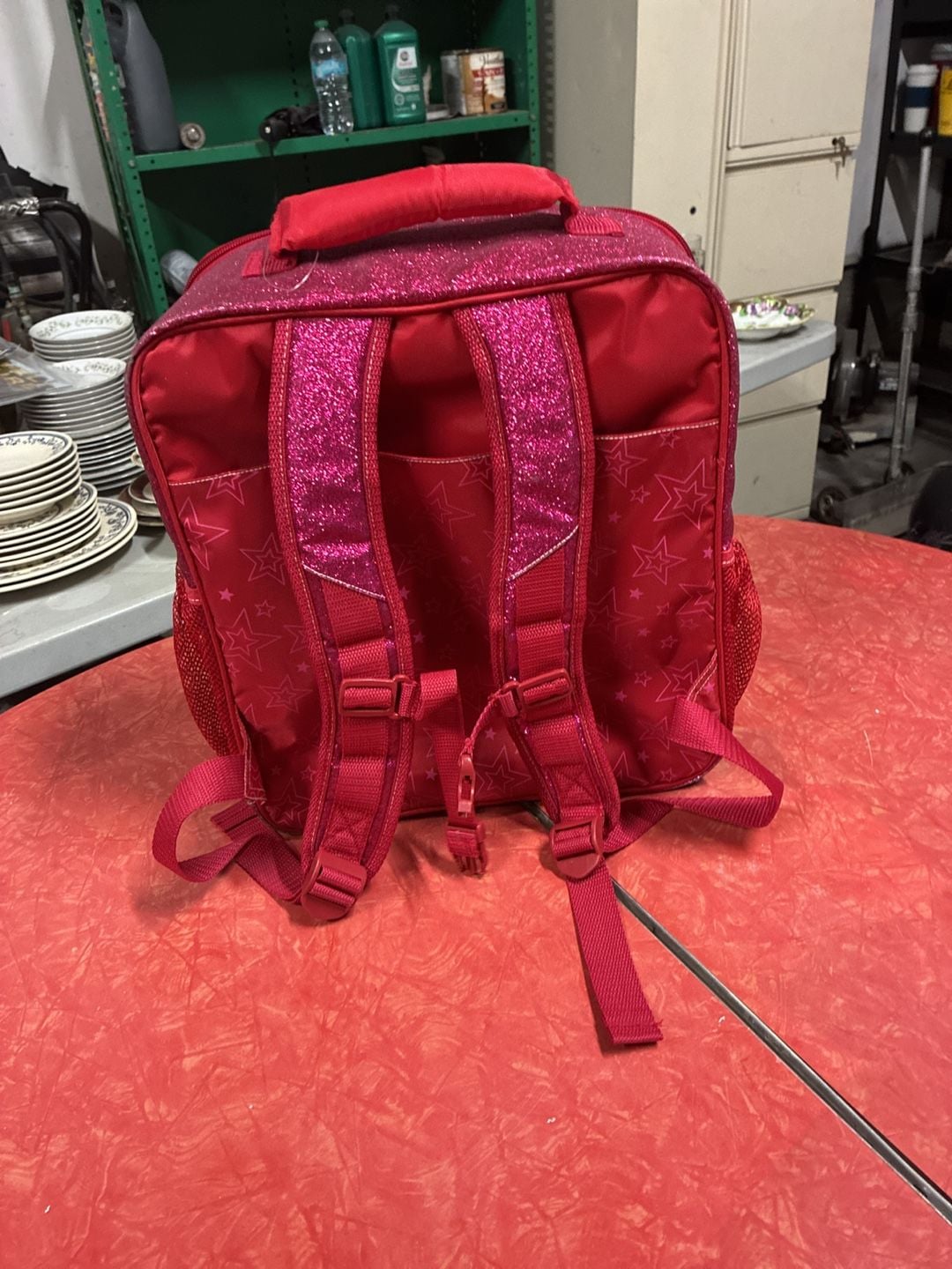 American Girl Sparkle Doll Tote Backpack Pink Star Window 4