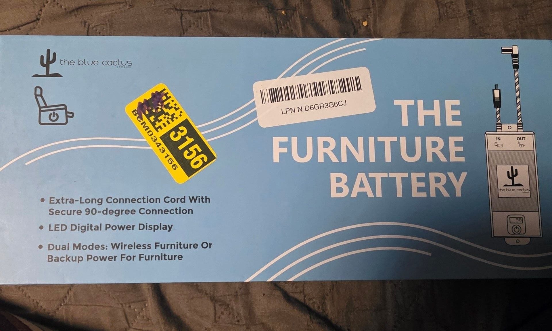 The Blue Cactus Furniture Battery RWX-RBP02 Black 1
