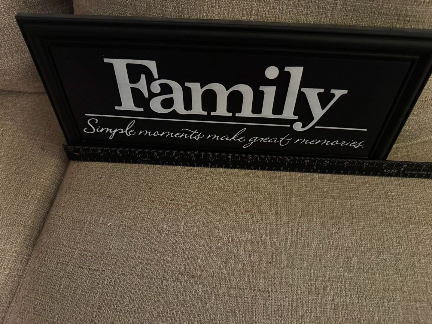 Family Simple Moments Make Great Memories Wall Decor Sign Black White 18x7 2