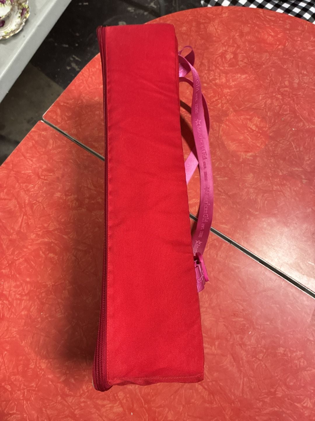 American Girl Doll carrier Bag Red with White 3