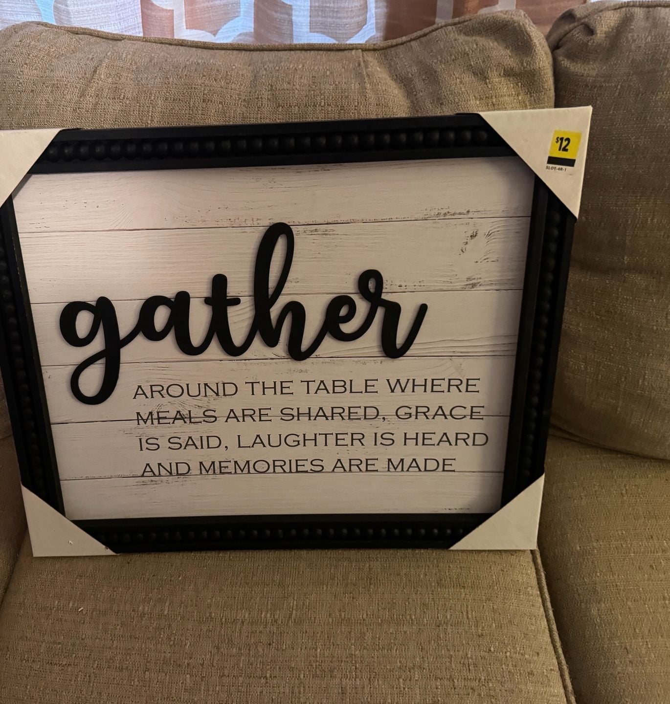 Sign of the Times Gather Around the Table Framed Wood Wall Sign 15.5"x13" 1