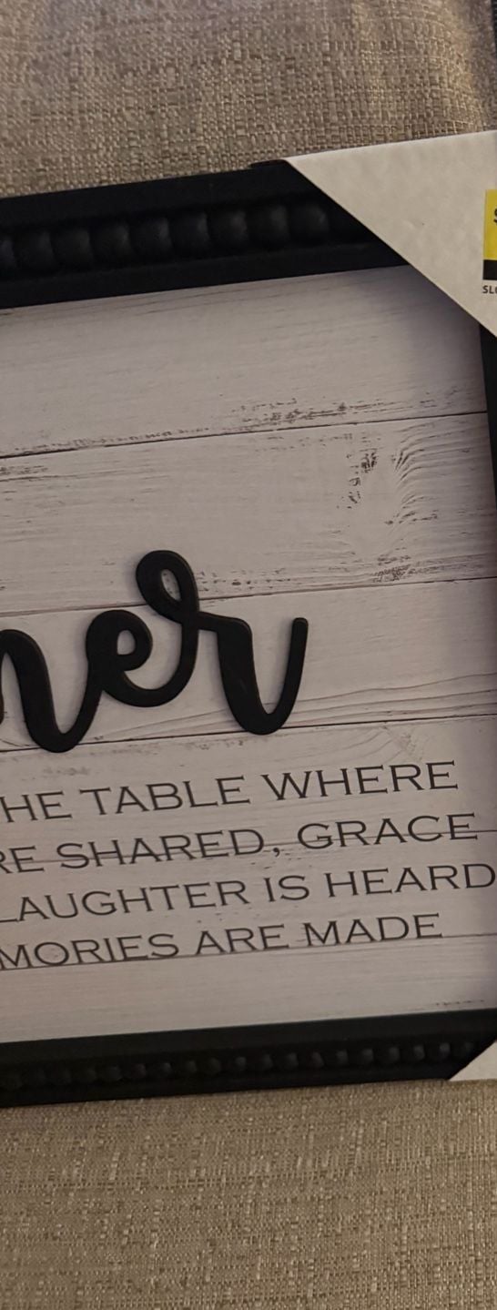 Sign of the Times Gather Around the Table Framed Wood Wall Sign 15.5"x13" 5