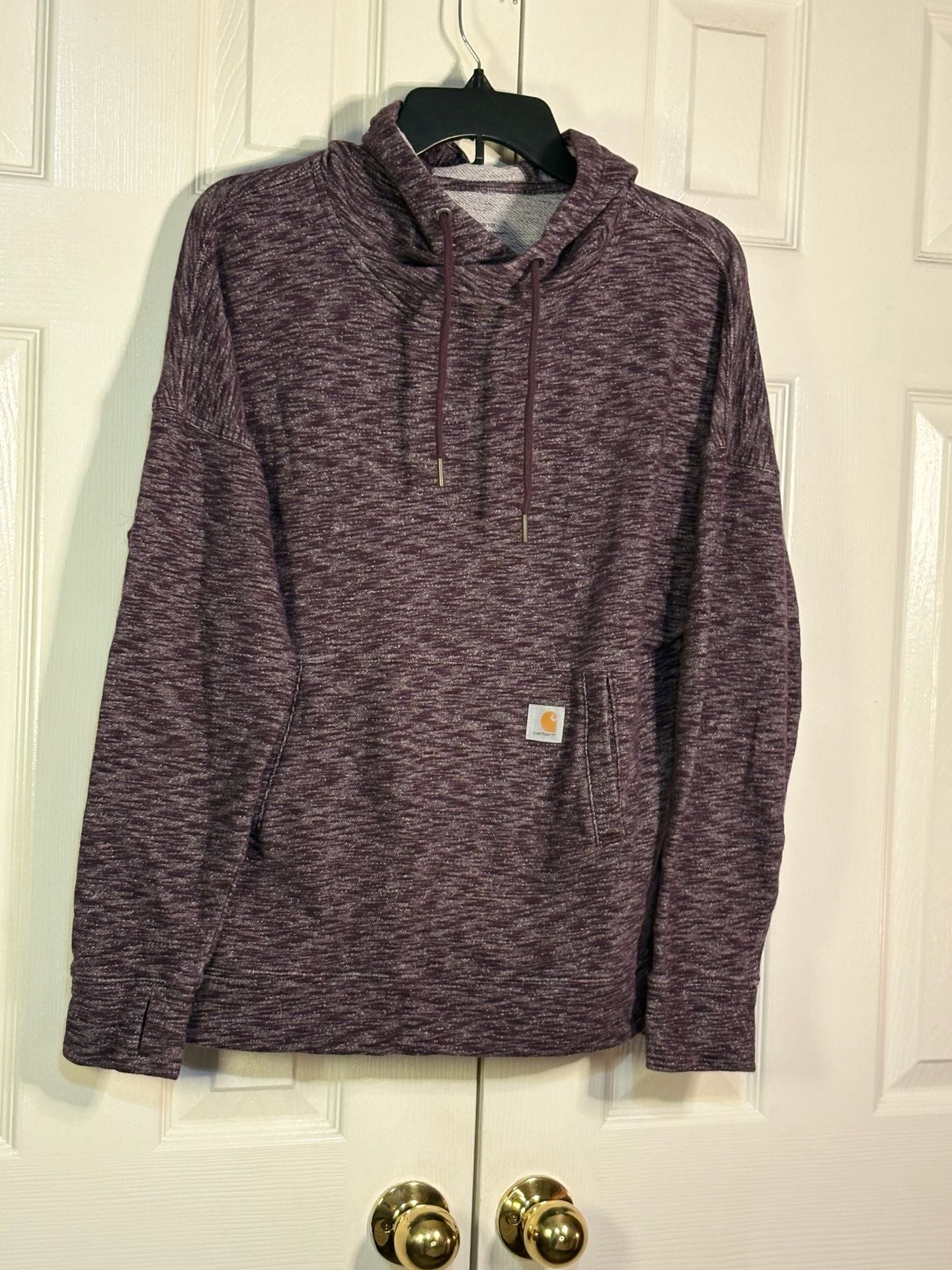 Carhartt Women's Newberry Hoodie Size M (8/10) Plum Relaxed Fit 5