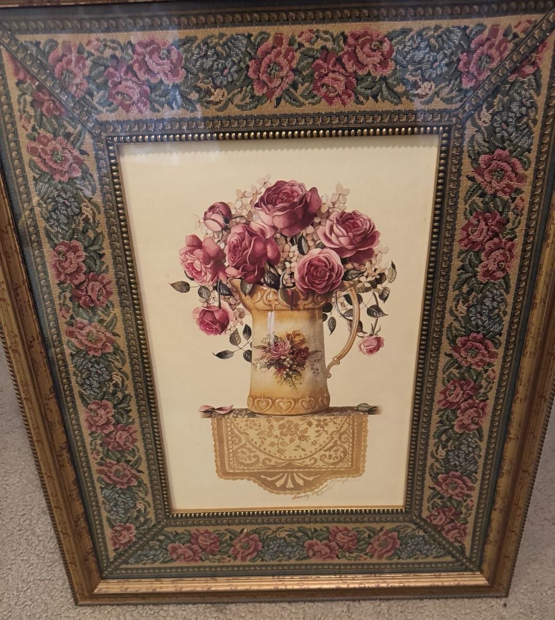 Glynda Turley Rose Rhapsody floral wall art framed print 1