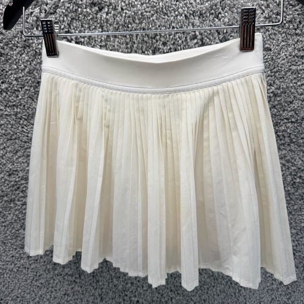 Lululemon Pleated High-Rise Tennis Skort Size 2 White Athletic Skirt