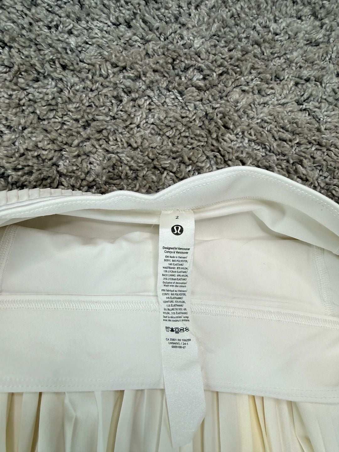 Lululemon Pleated High-Rise Tennis Skort Size 2 White Athletic Skirt 5