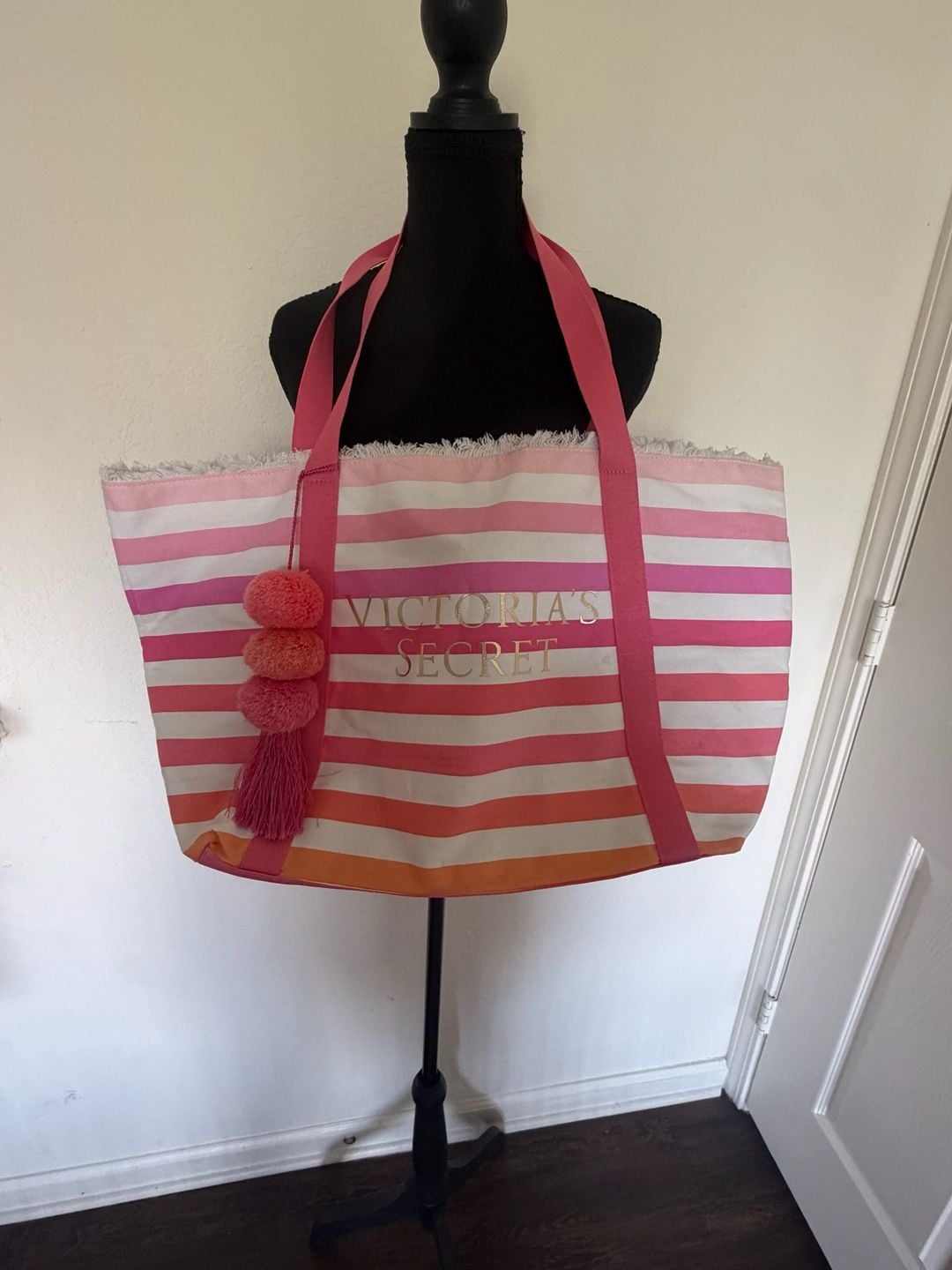 Victoria's Secret Striped Tote Bag 3