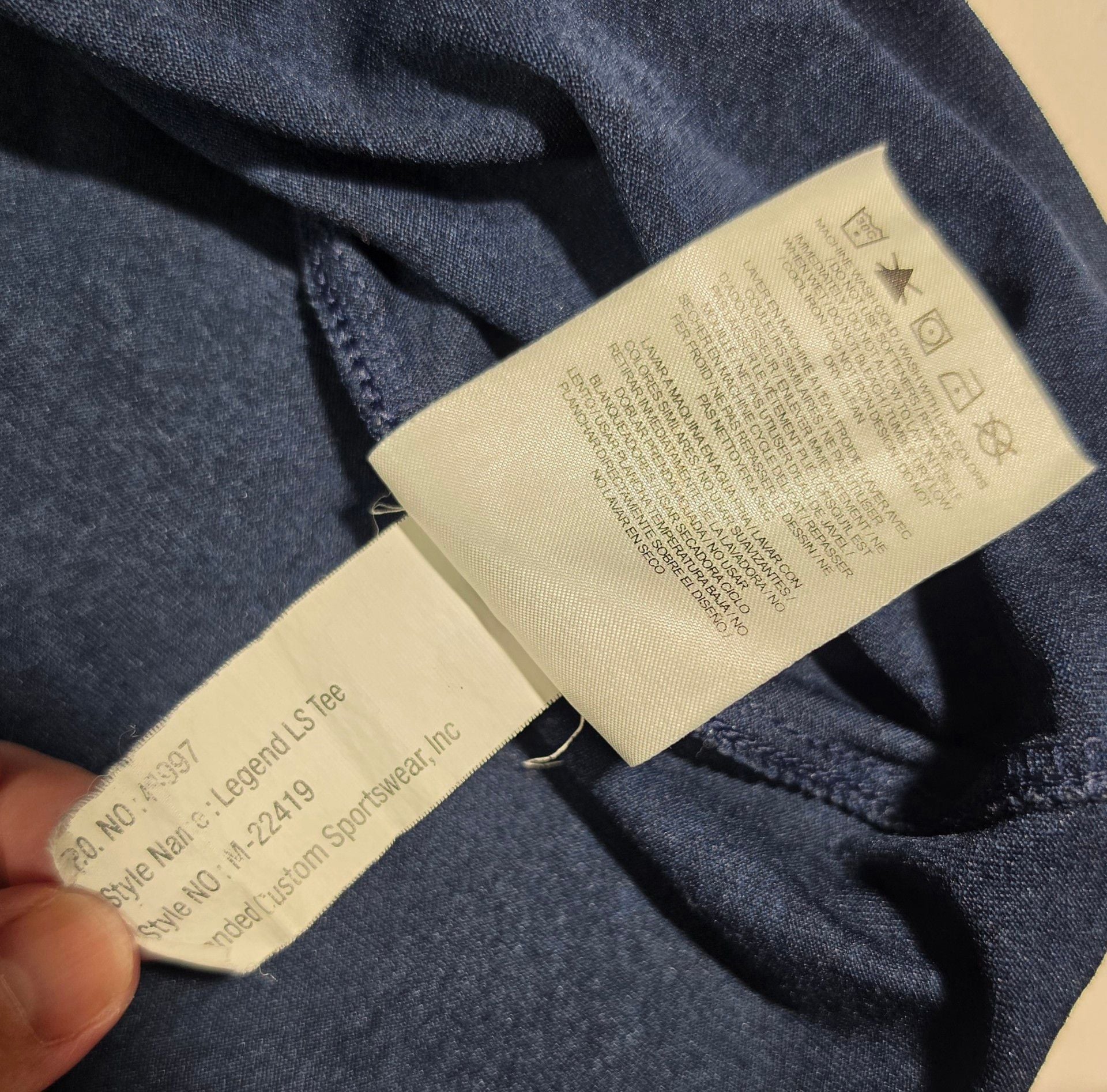 Nike The Nike Tee Air Force Size L Blue Long Sleeve Shirt 8