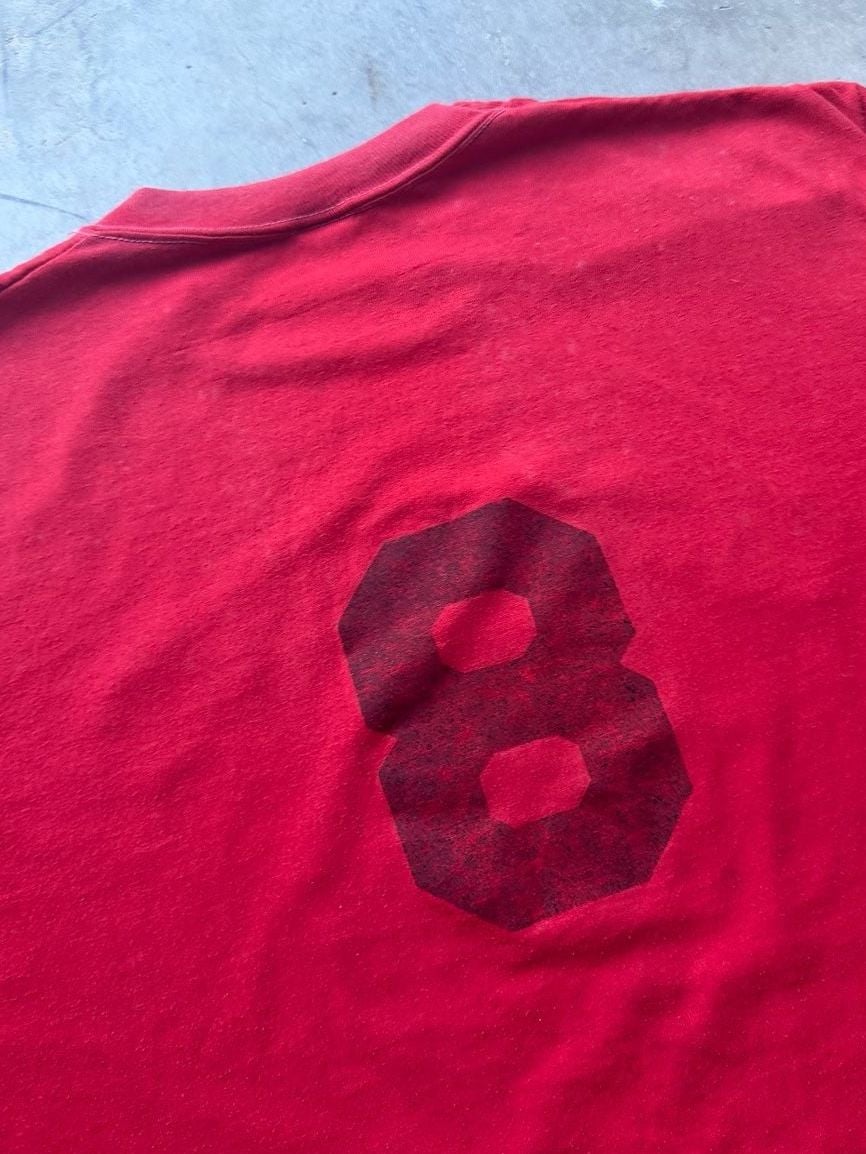 Vintage Faded Red 70s/80s Sportswear Buck & Mary Tigers Jersey Tee Size Mens L 9