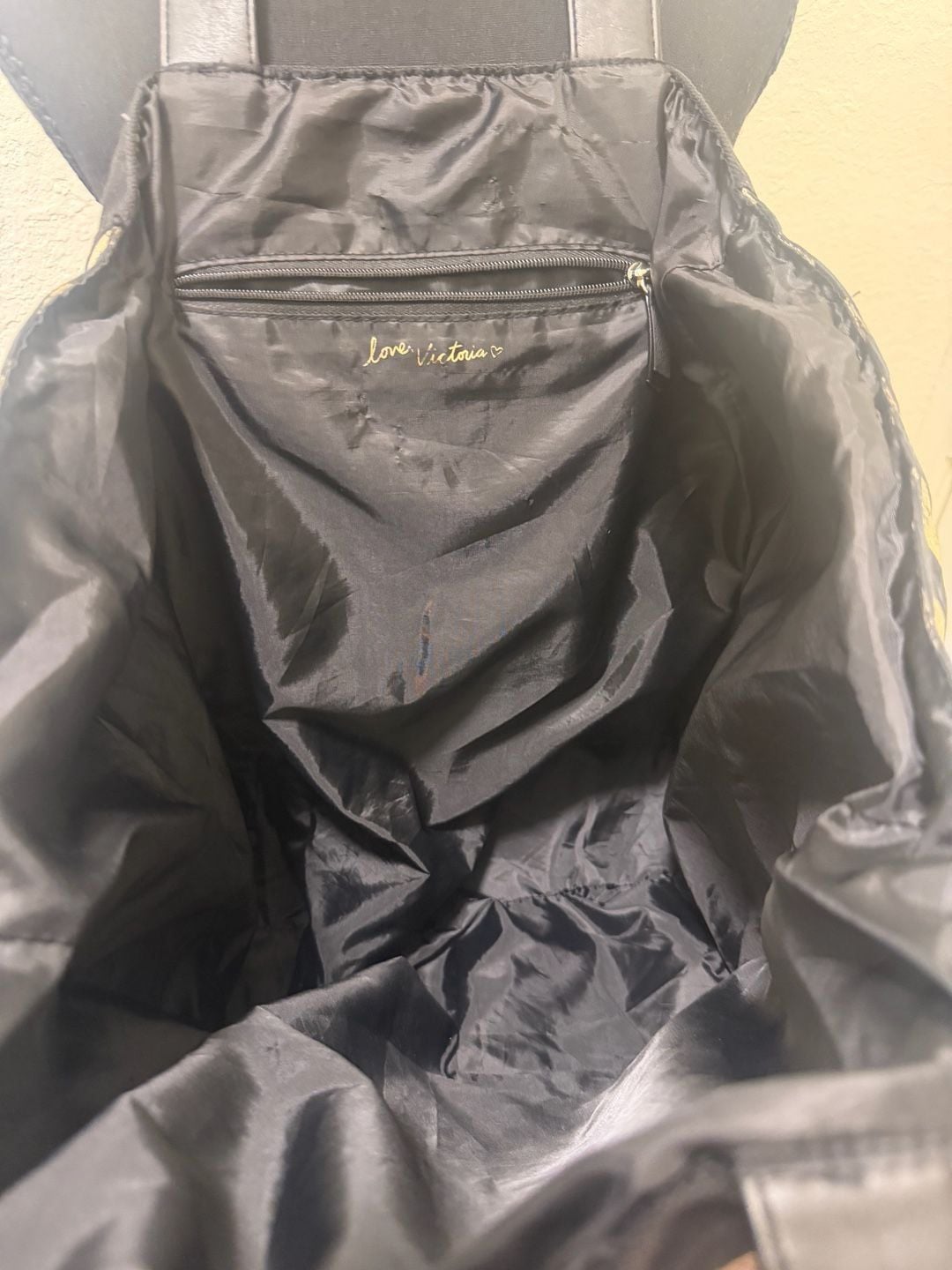Vintage 2017 Victoria'S Secret Tote Bag Black Gold 4