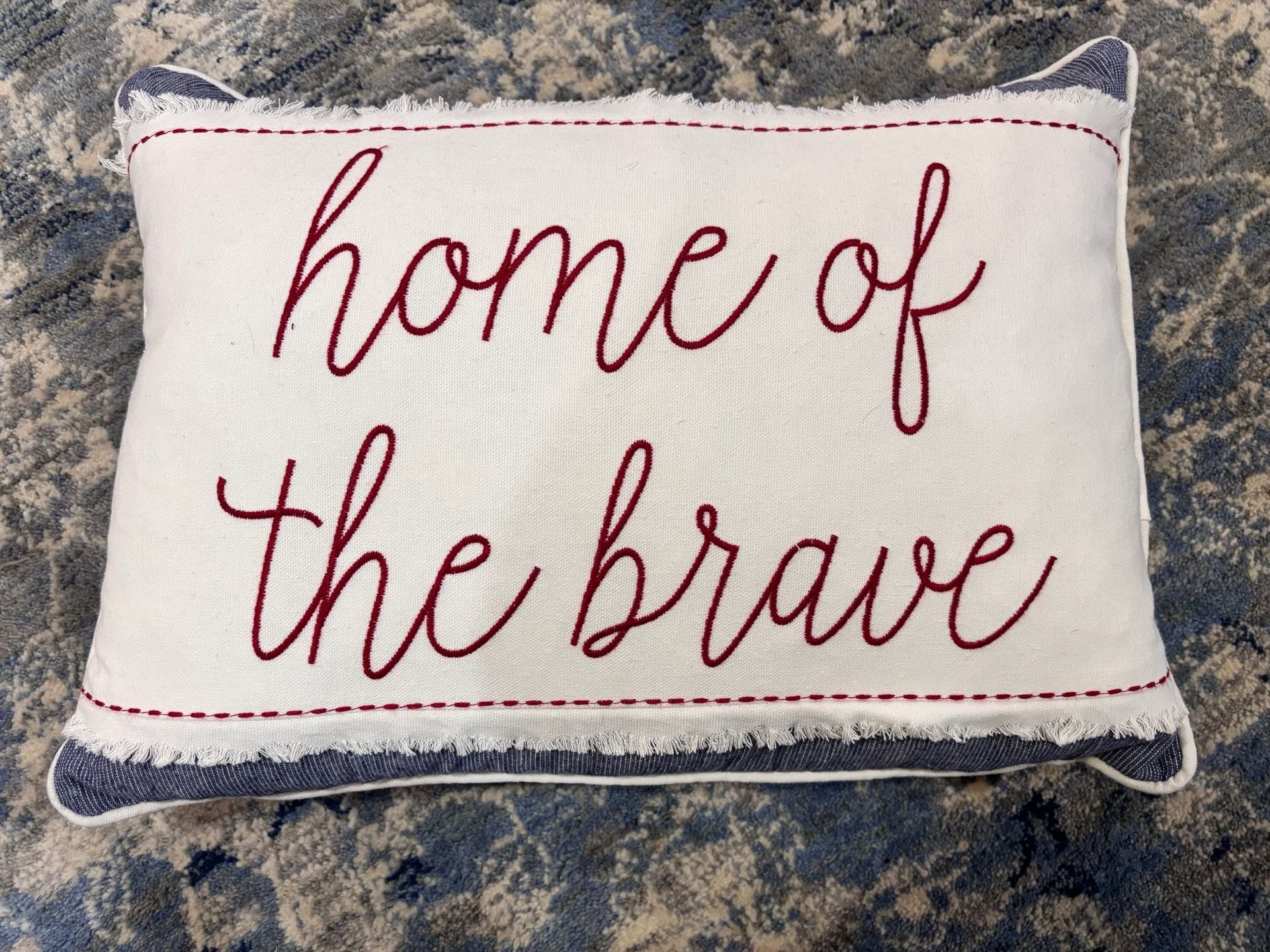 Levtex Home Providence Stripe Home of the Brave Throw Pillow 1