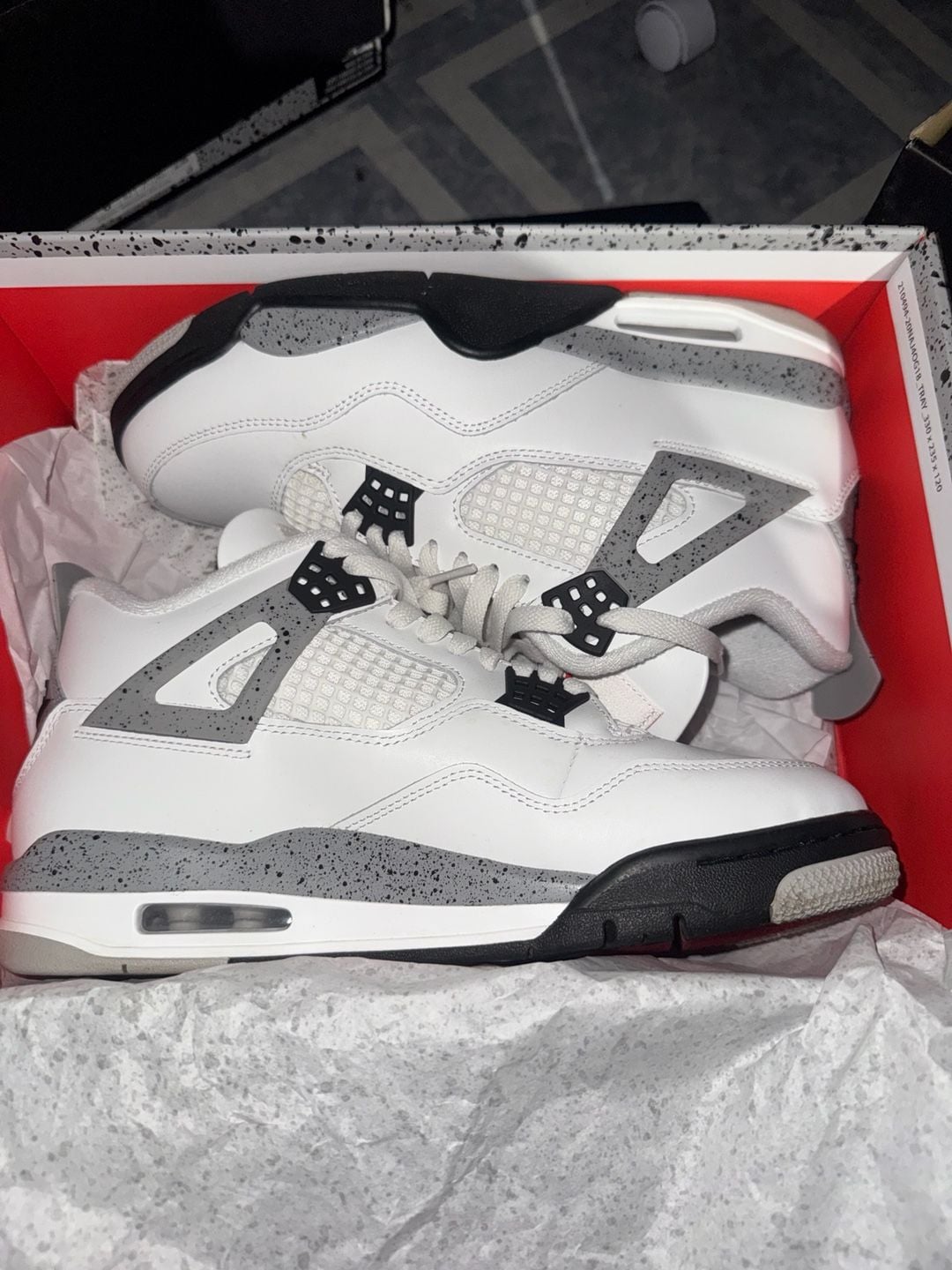 Nike Air Jordan 4 Retro White Cement Sneakers 2