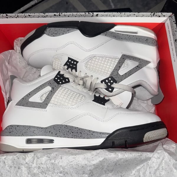 Nike Air Jordan 4 Retro White Cement Sneakers