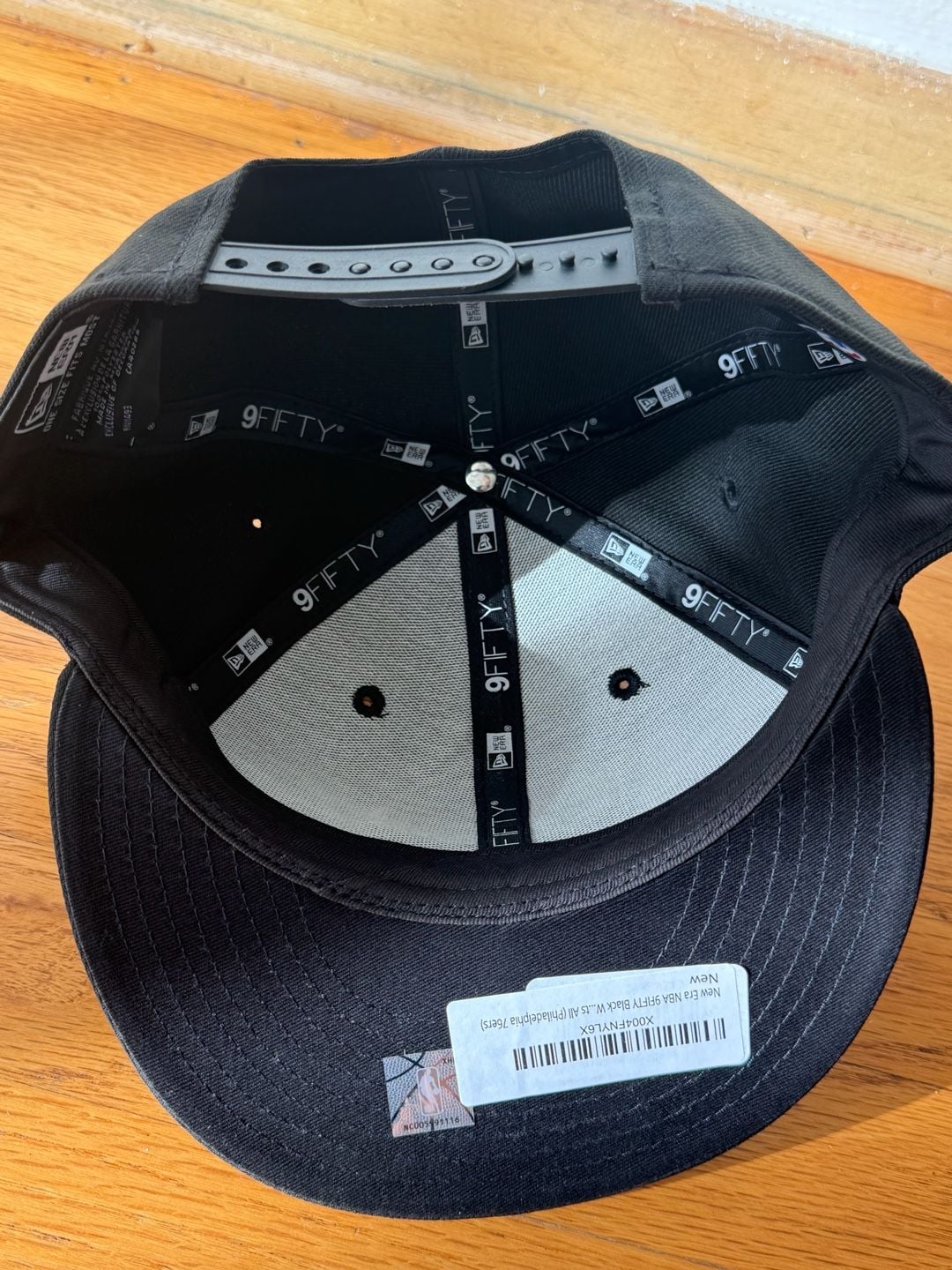 New Era Philadelphia 76ers 9FIFTY Snapback Hat One Size Black 4