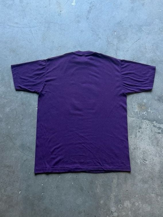 Vintage 70s/80s Sportswear Sam Bull Purple Graphic T-Shirt Size Mens L 7