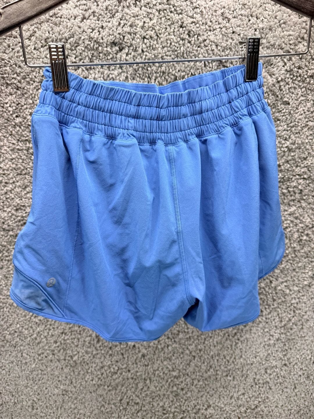 Lululemon Ruched-Side High-Rise Short 3 Size 6 Blue Athletic Shorts 2