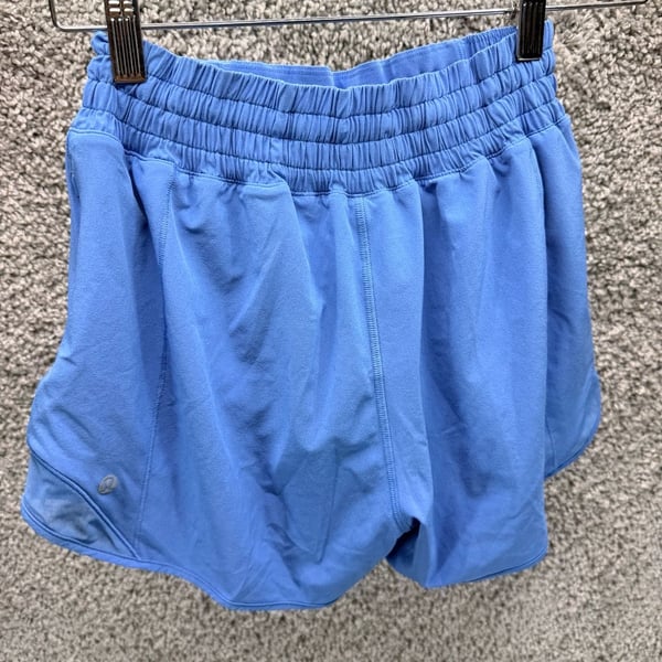 Lululemon Ruched-Side High-Rise Short 3 Size 6 Blue Athletic Shorts