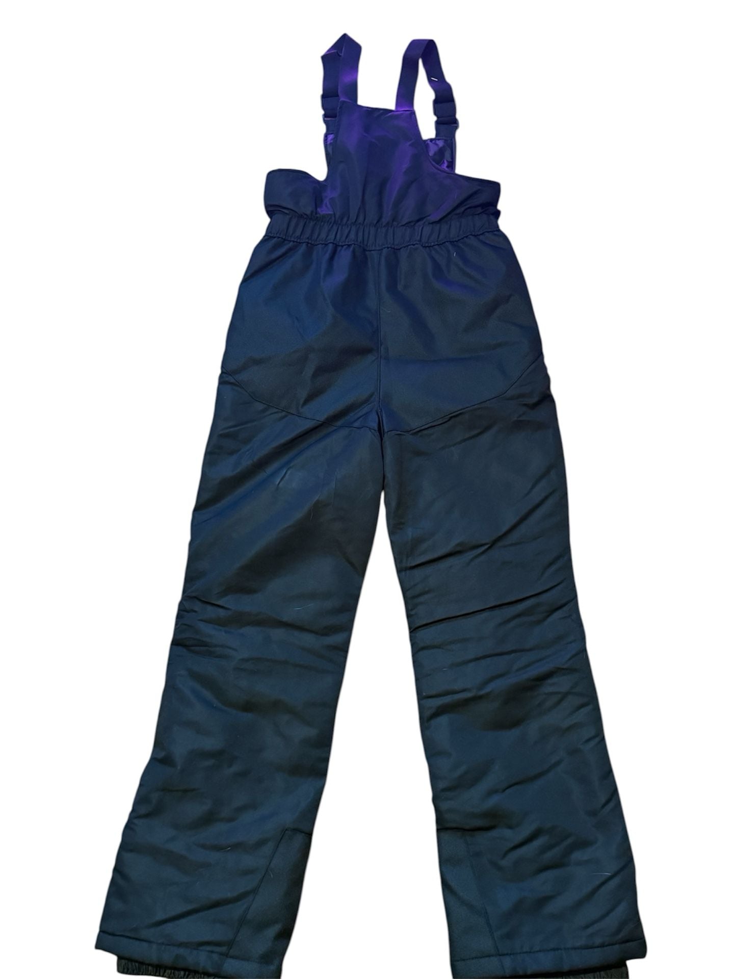 Athletech Ski Bib Overalls Size 10/12 youth Black Snow Pants 3