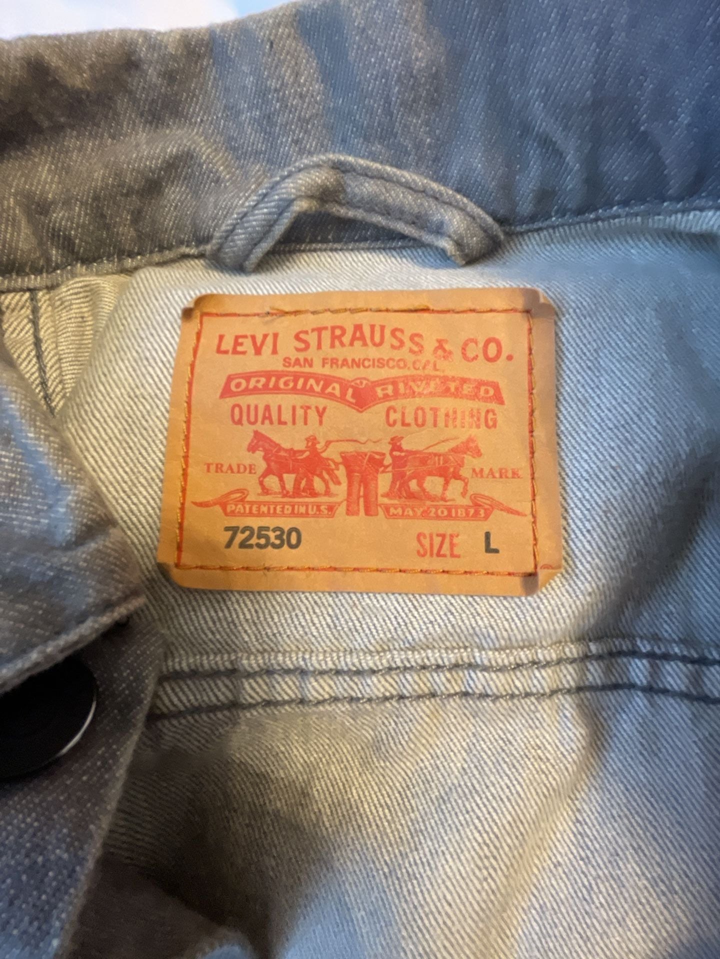 Levi's Trucker Jacket mens Size L Grey Denim Outerwear
Workwear
Classic 6