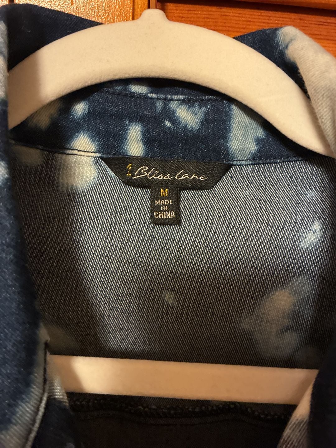 Bliss Lane Denim Jacket Size M Acid Wash Rhinestone 3