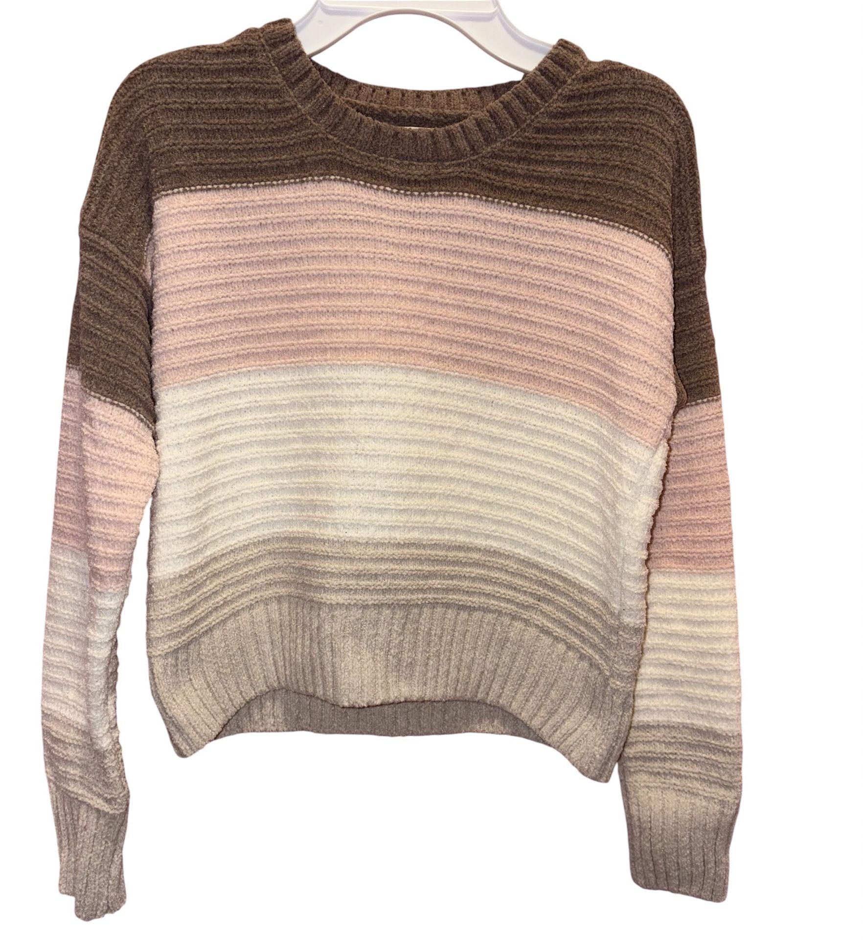 Pink Rose Girl Striped Sweater Size L (14) 2
