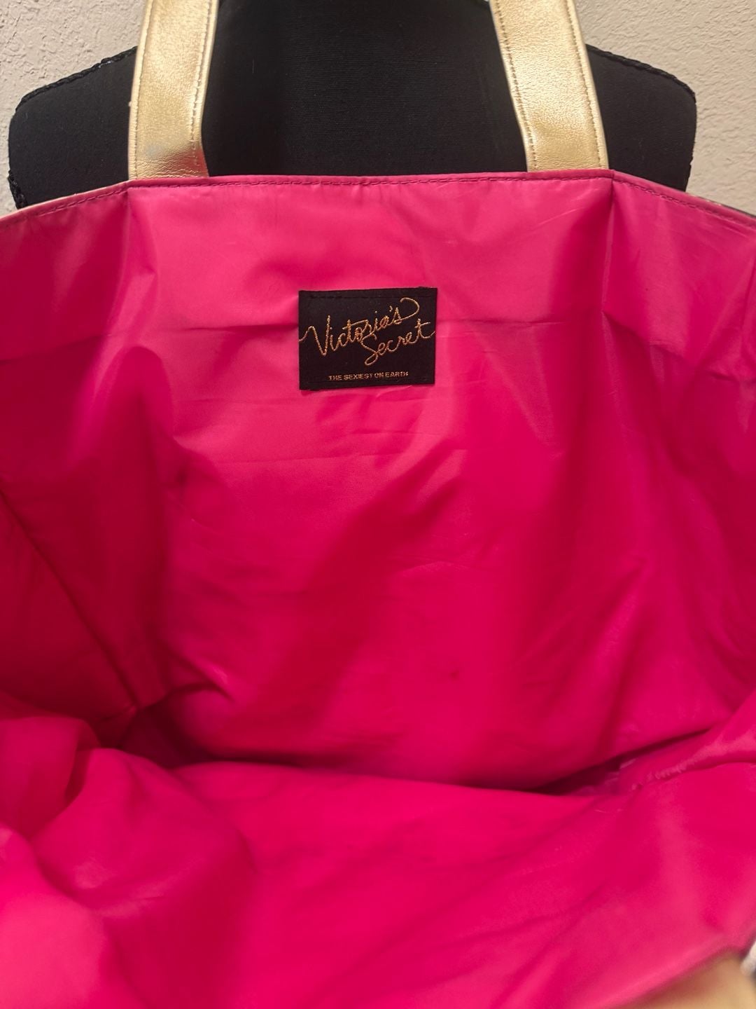 Victoria's Secret Supermodel Tote Bag Gold 4