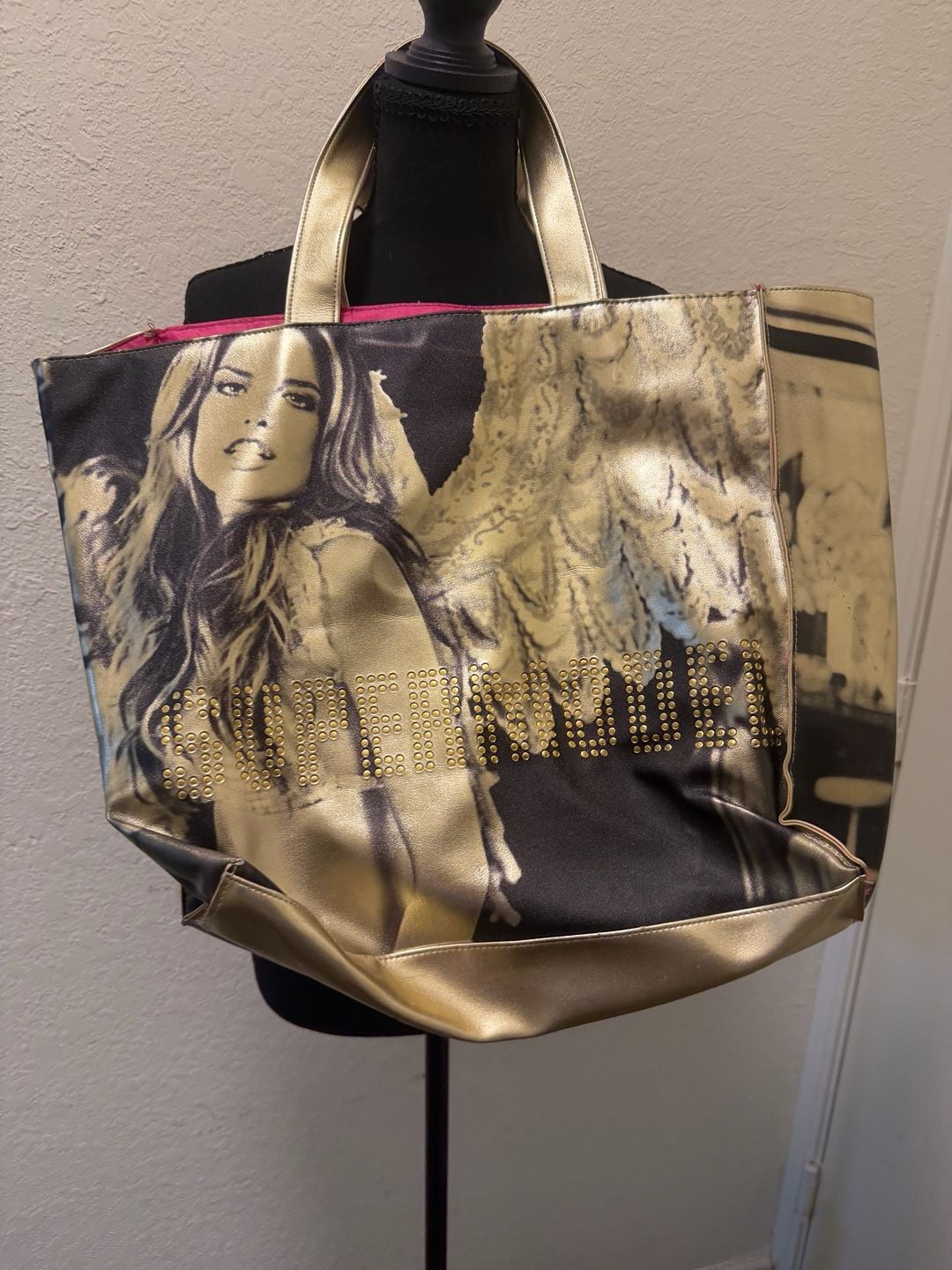 Victoria's Secret Supermodel Tote Bag Gold 5