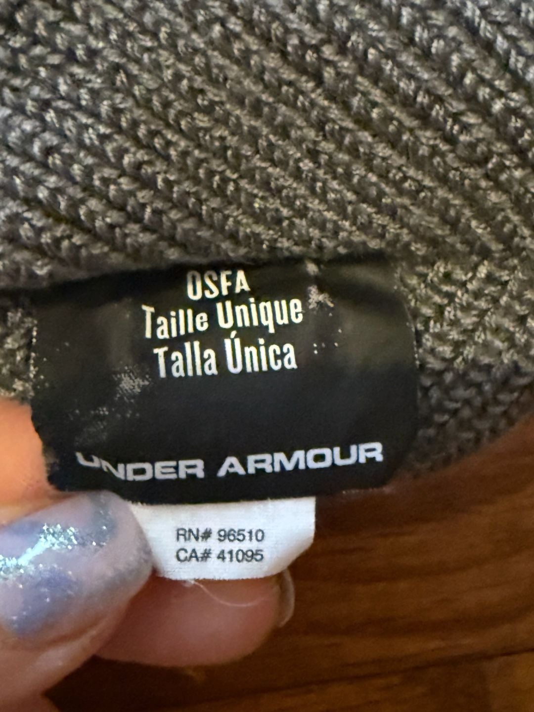 Under Armour Beanie Hat Grey Ribbed Knit OSFA  7