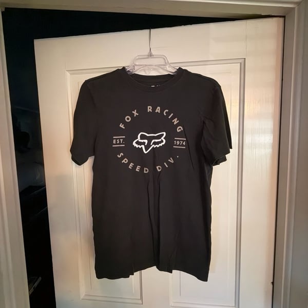 Fox Racing Speed Div T-Shirt Size S Black Cotton Graphic Tee