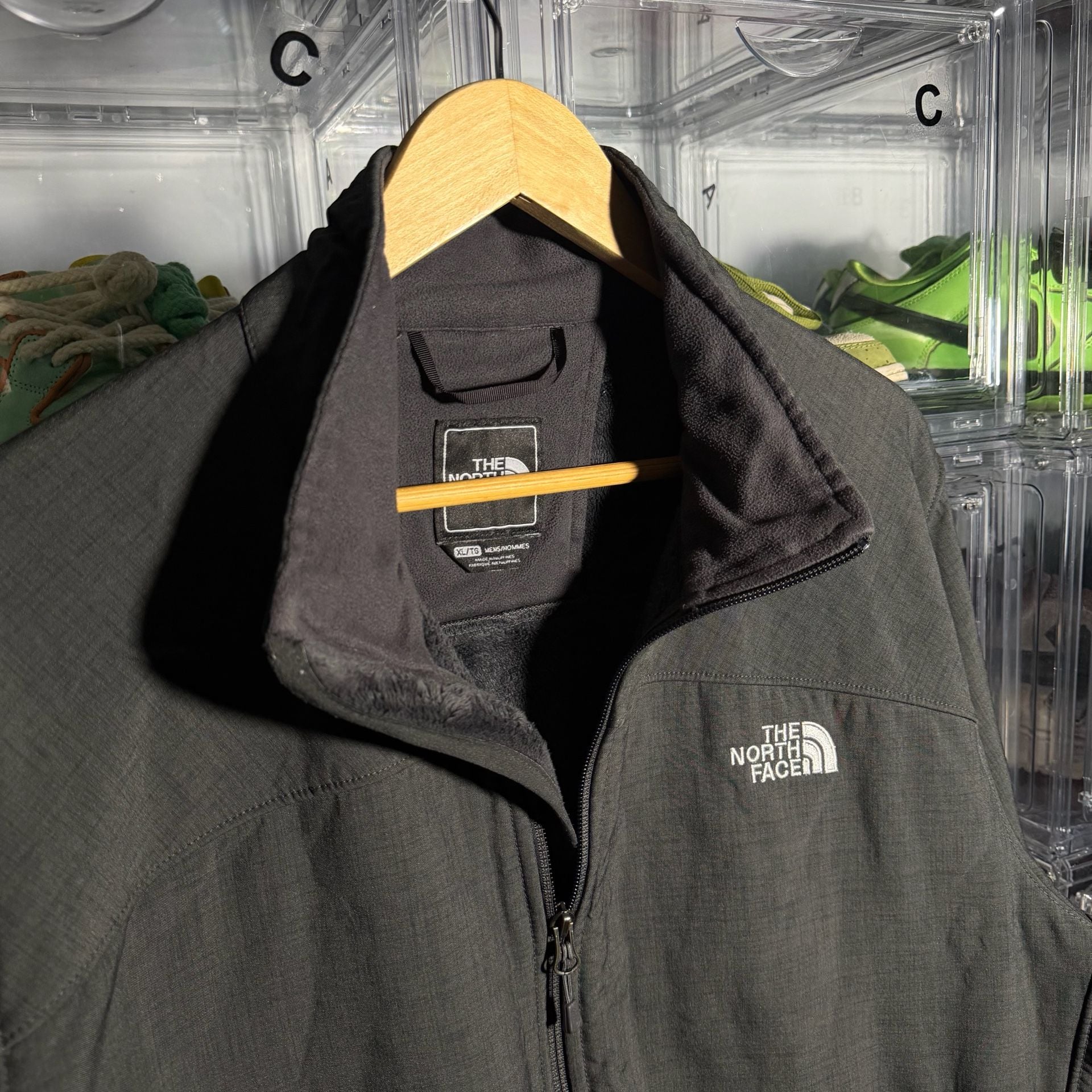 The North Face Fleece Lined Shell Jacket XL Gray Full Zip 3
