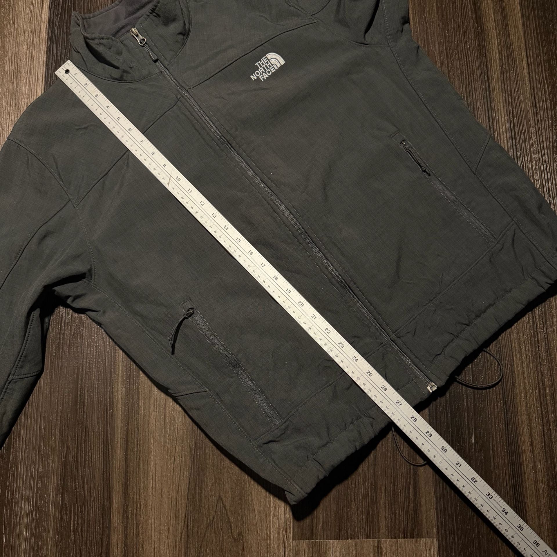 The North Face Fleece Lined Shell Jacket XL Gray Full Zip 9