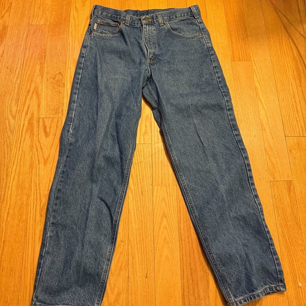 Carhartt Relaxed Fit Jeans Size 33x30 Blue Cotton Denim